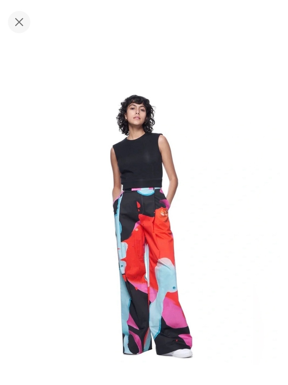 The Kit “Leigh Trousers in Paint All over Me” wide Leg